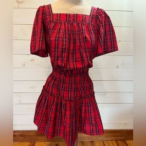 Draper James Maren bow back top in Elle plaid